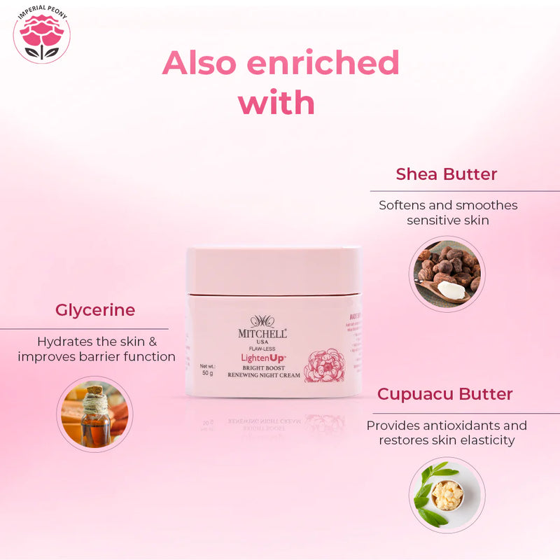 Lighten Up Flaw-Less Bright Boost Renewing Night Cream 50g