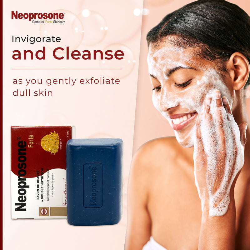 Jabón exfoliante de neoprosona - Jabón de barra limpiadora - 200 g / 7.1 oz