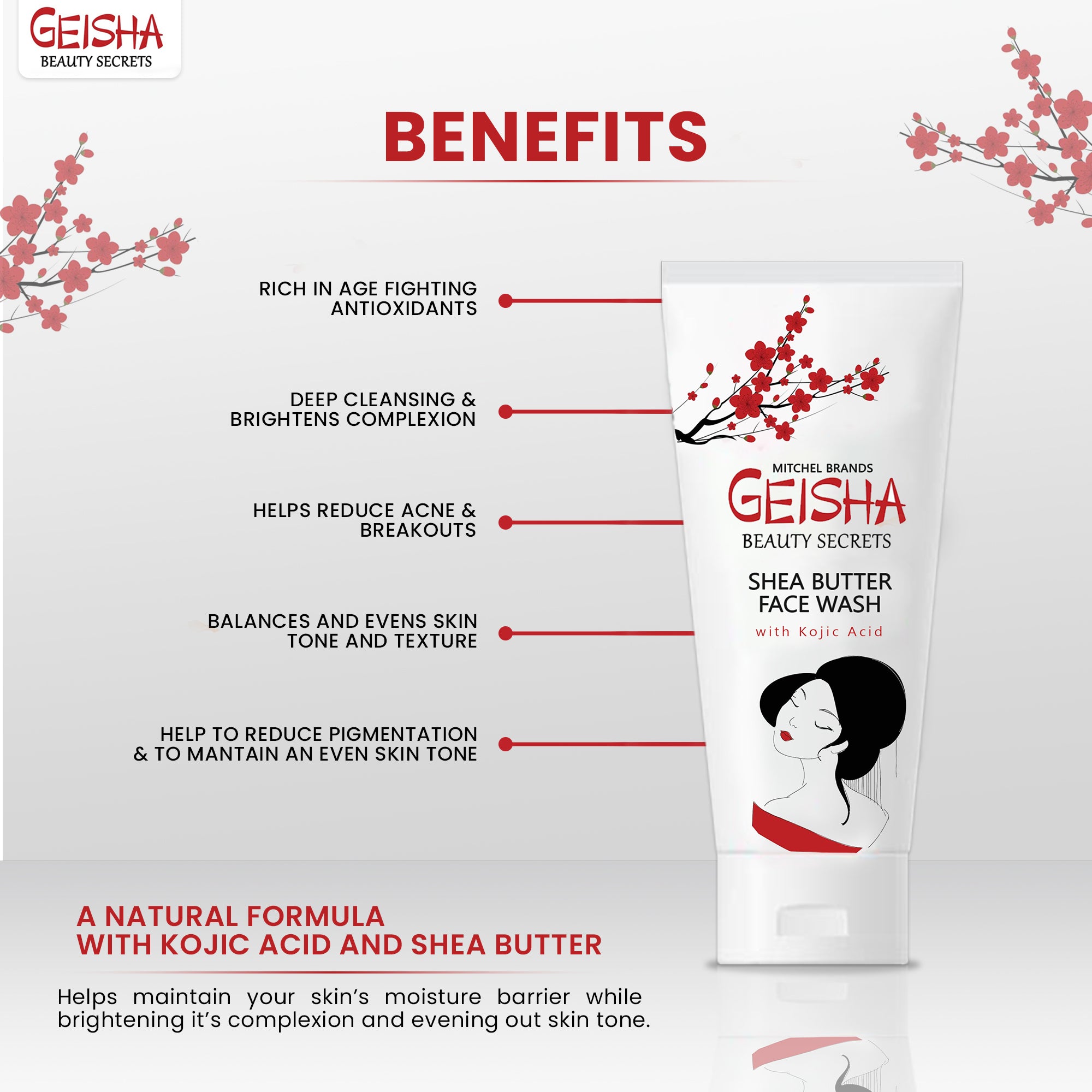 Geisha Kojic Acid Face Wash 118ml