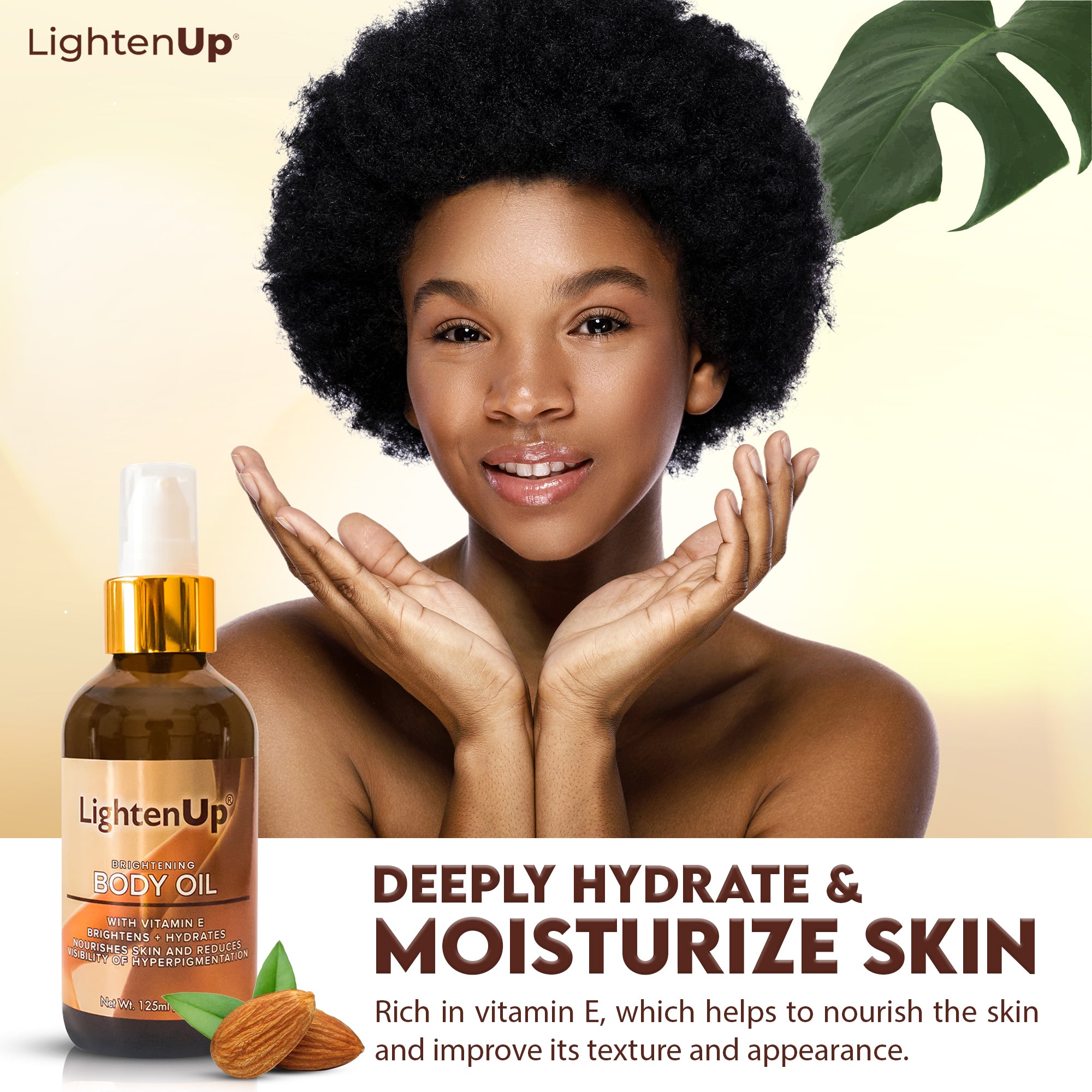 OMIC LightenUp, Skin Brightening Body Oil - 4.2 fl oz / 125 ml