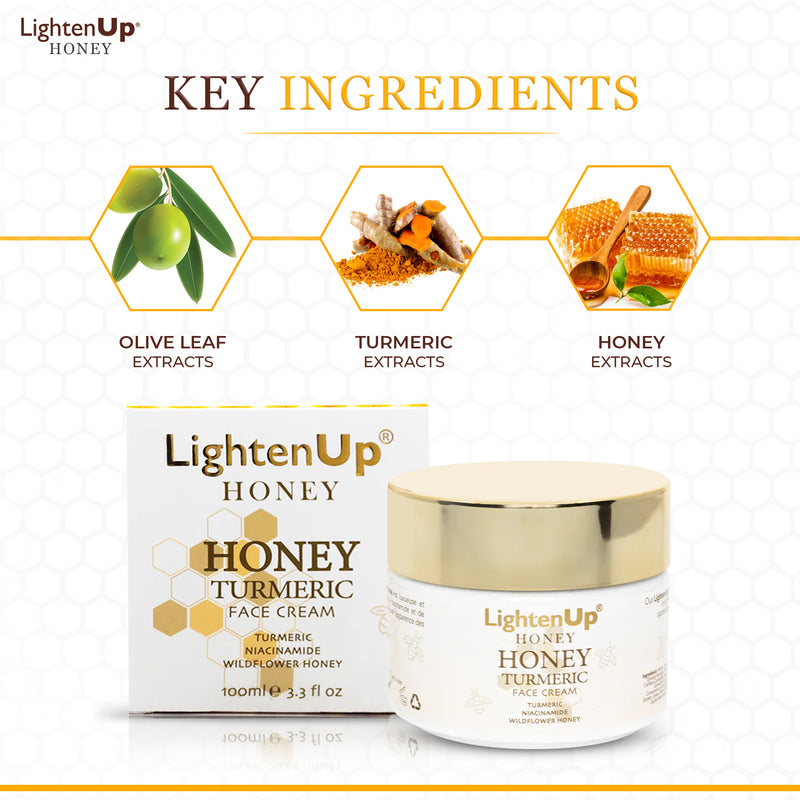 LightenUp Honey Turmeric Brightening Face Cream 100ml / 3.4 fl oz