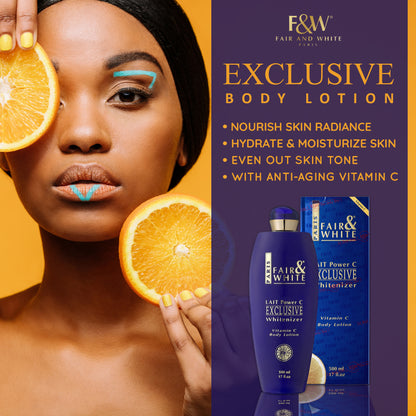 Fair & White Exclusive Body Lotion with Pure Vitamin "C" - Radiant Skin - 500ml / 17 fl oz