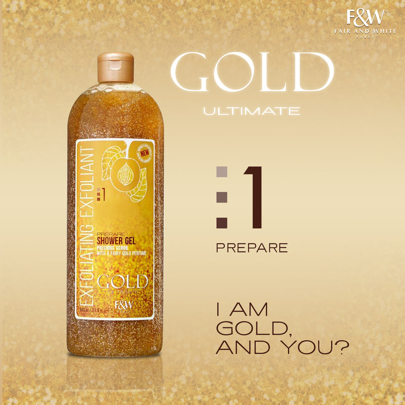 Gold :1 Exfoliating Shower Gel Scrub 940ml