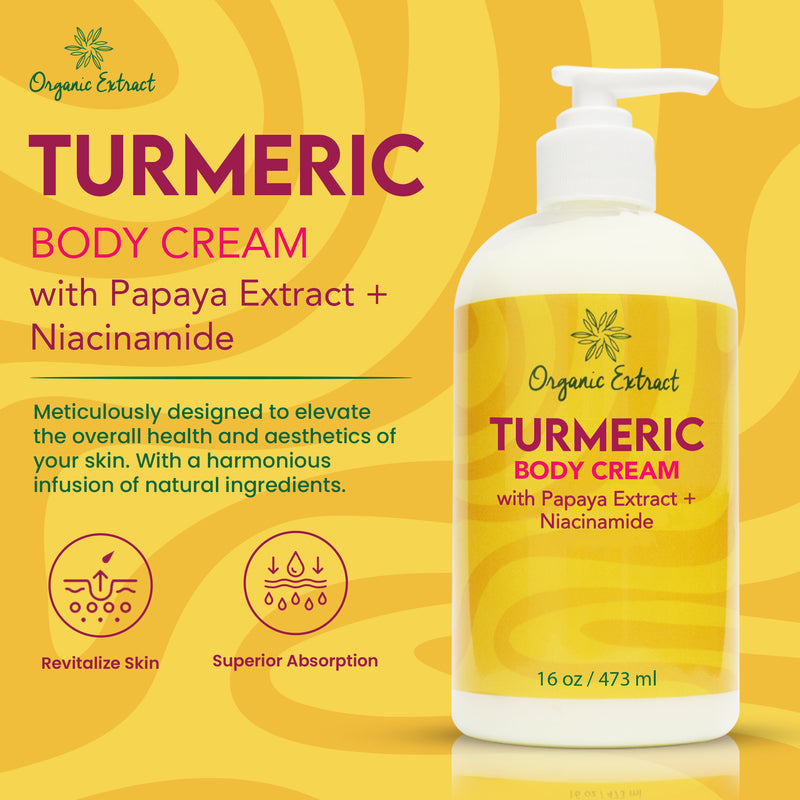 Organic Extract Turmeric Body Cream 12 oz/354 ml