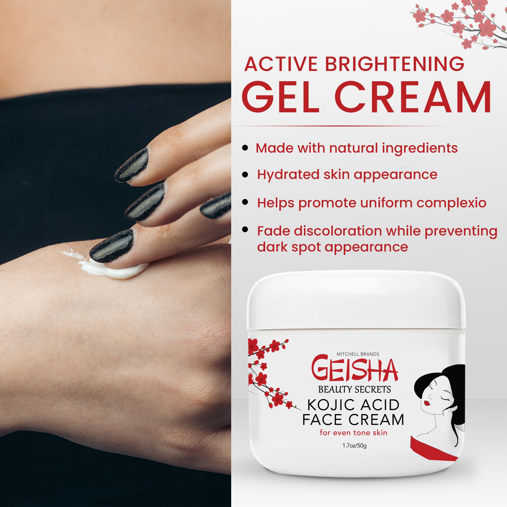 Geisha Active Lightening Cream with Kojic Acid - 50ml / 1.7 fl oz