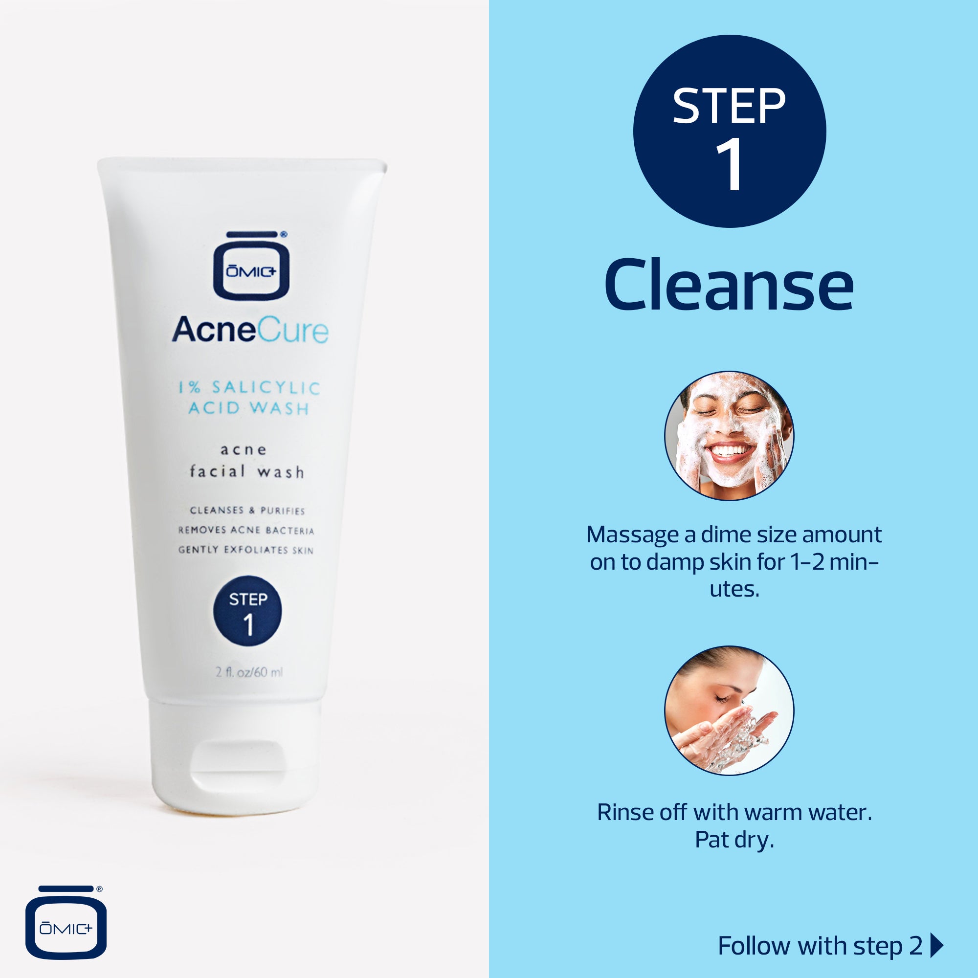 OMIC+ Acne cure 3 Step Acne Clarifying System