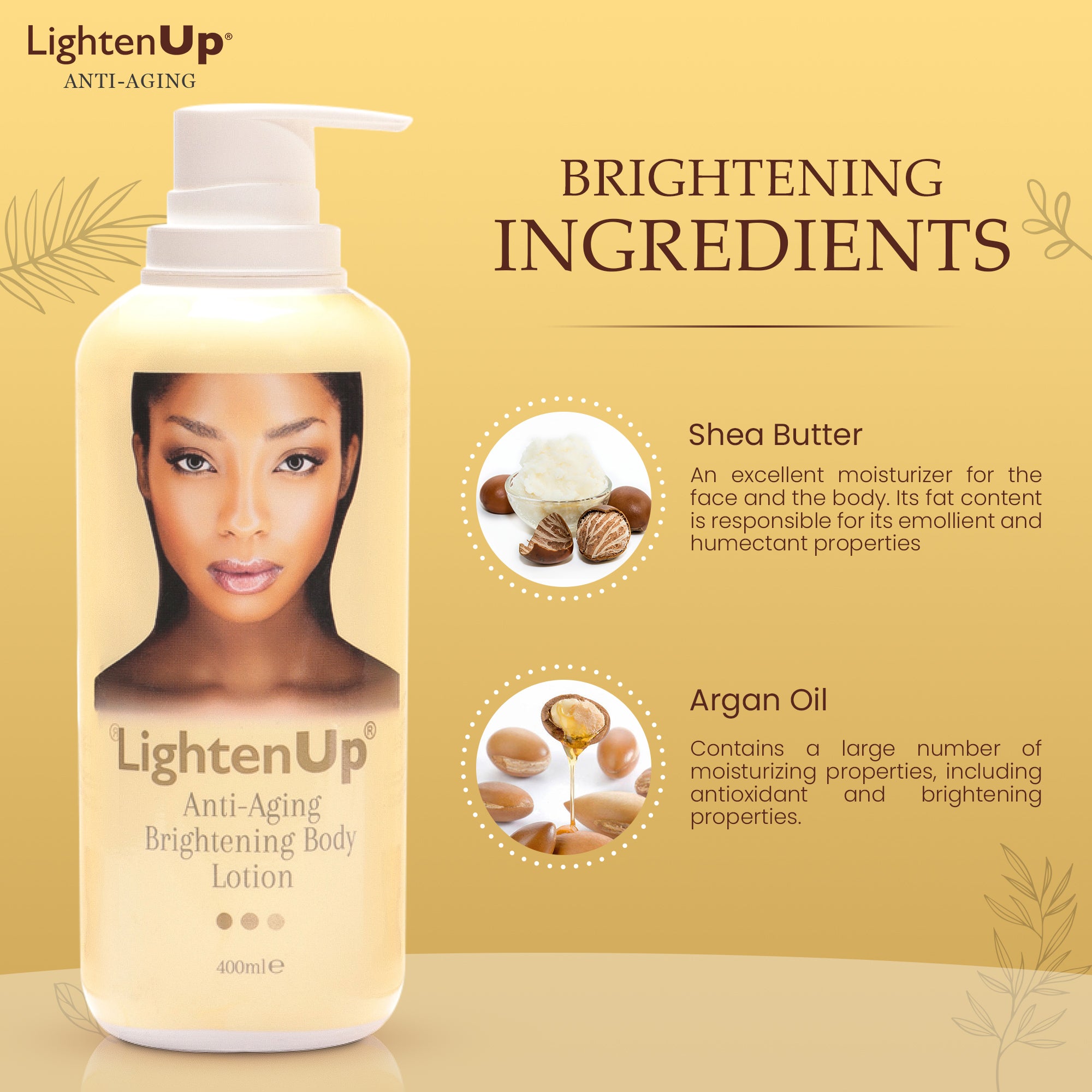 Omic LightenUp Anti-Aging Brightening Body Lotion - 400ml