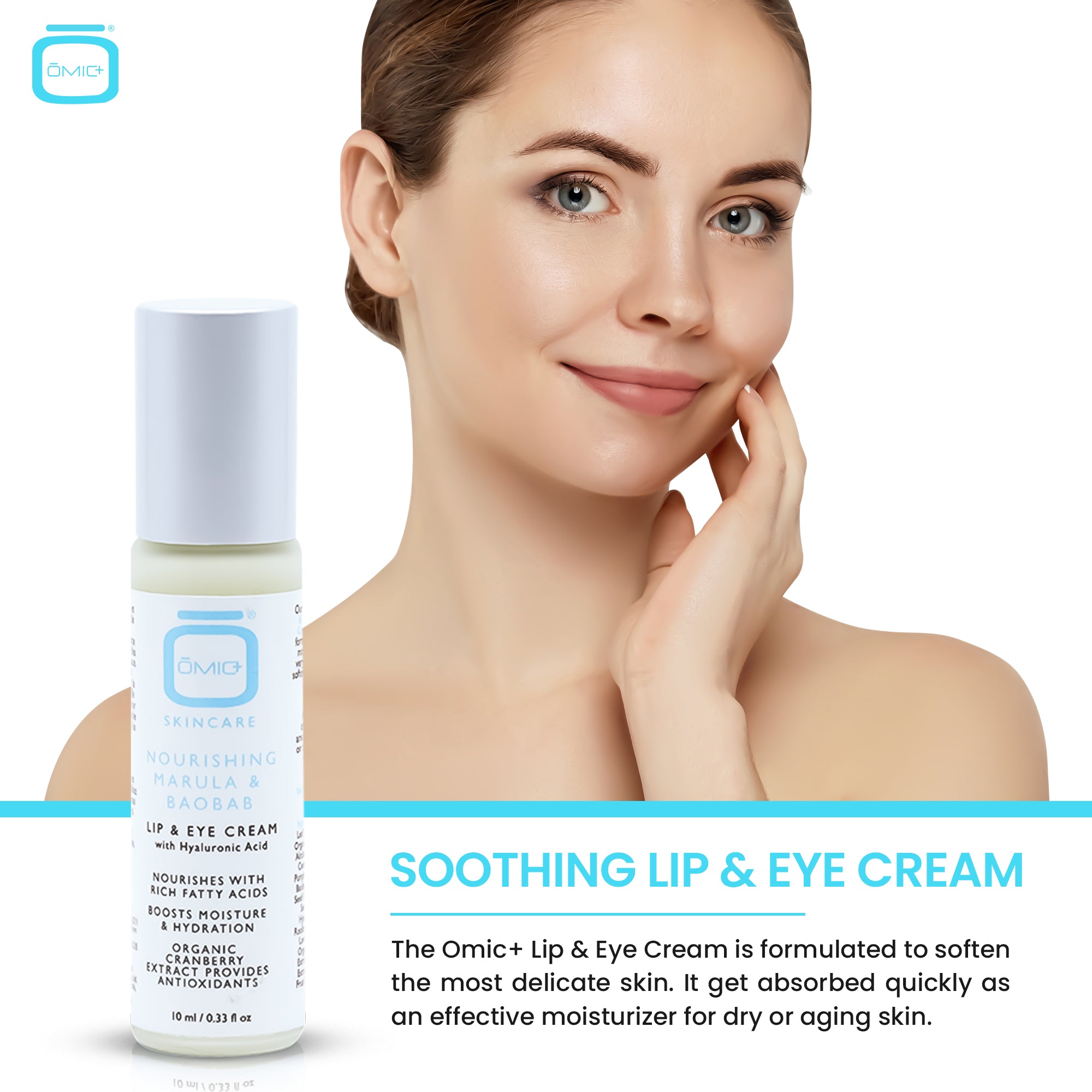 Omic+ Lip & Eye Cream - con Marula Nutriente e Baobab - 10ml