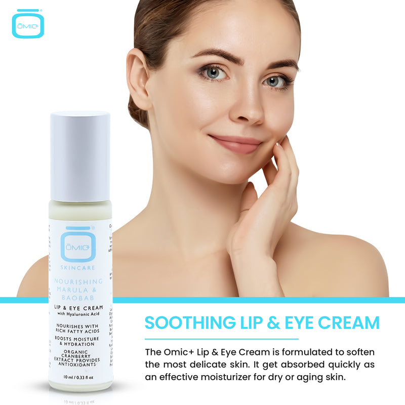 Omic+ Lip & Eye Cream - con Marula Nutriente e Baobab - 10ml