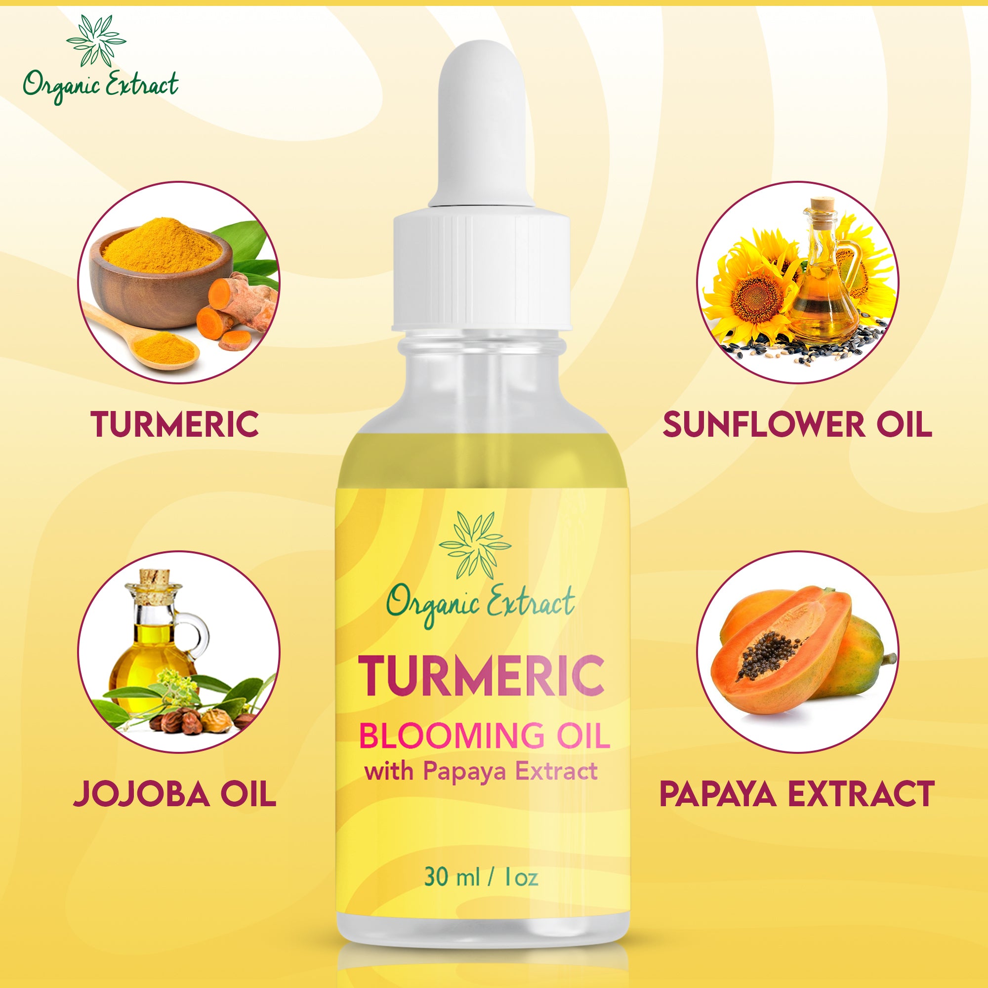 Organic Extract Turmeric Blooming Oil 1 oz/30 ml