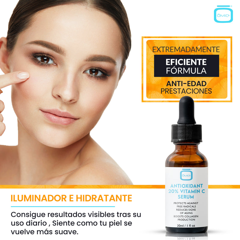 OMIC+ Sérum Antioxydant Vit C (20% VITAMINE C) - 30ml / 1 Fl Oz