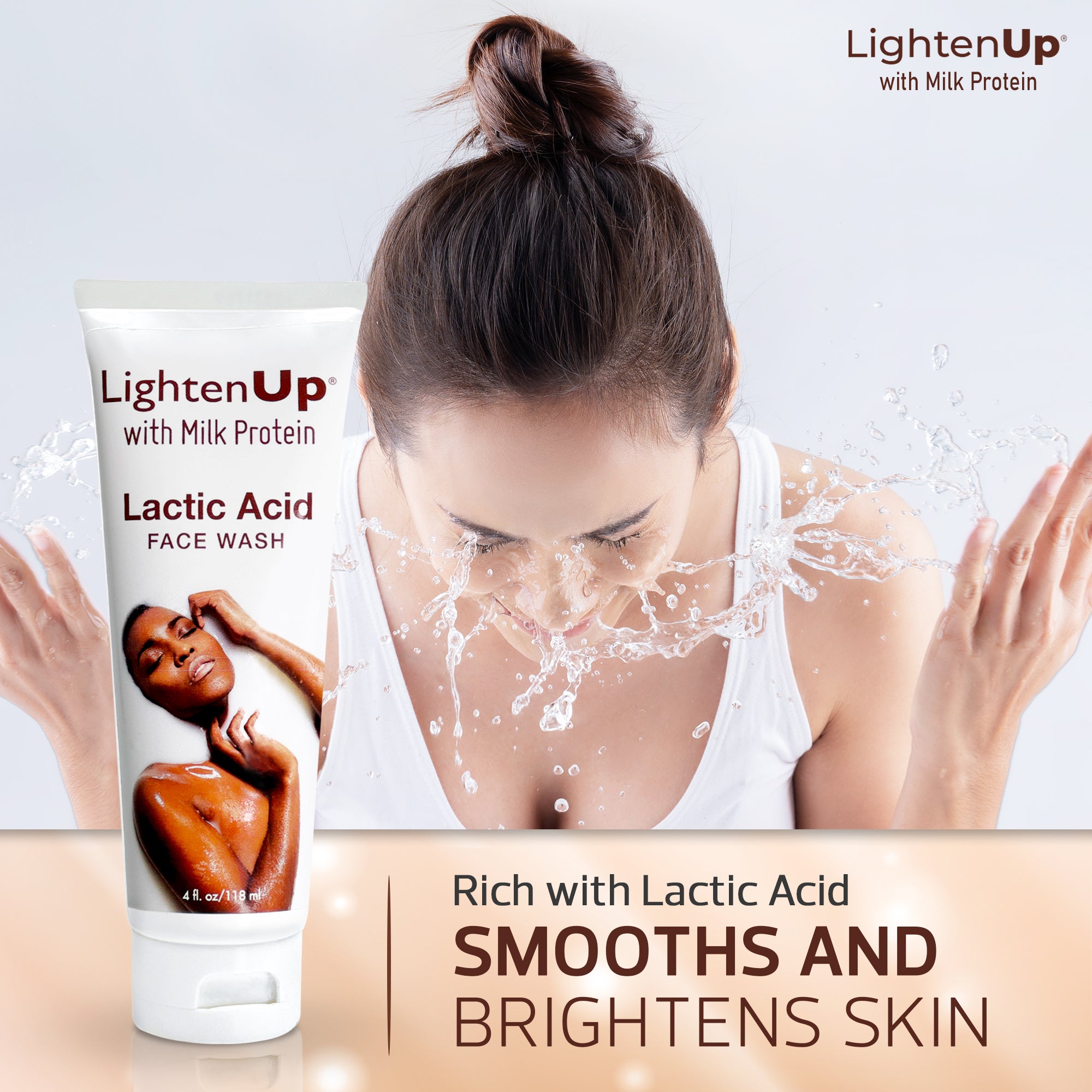 LightenUp Milk Protein Face Wash 4 oz