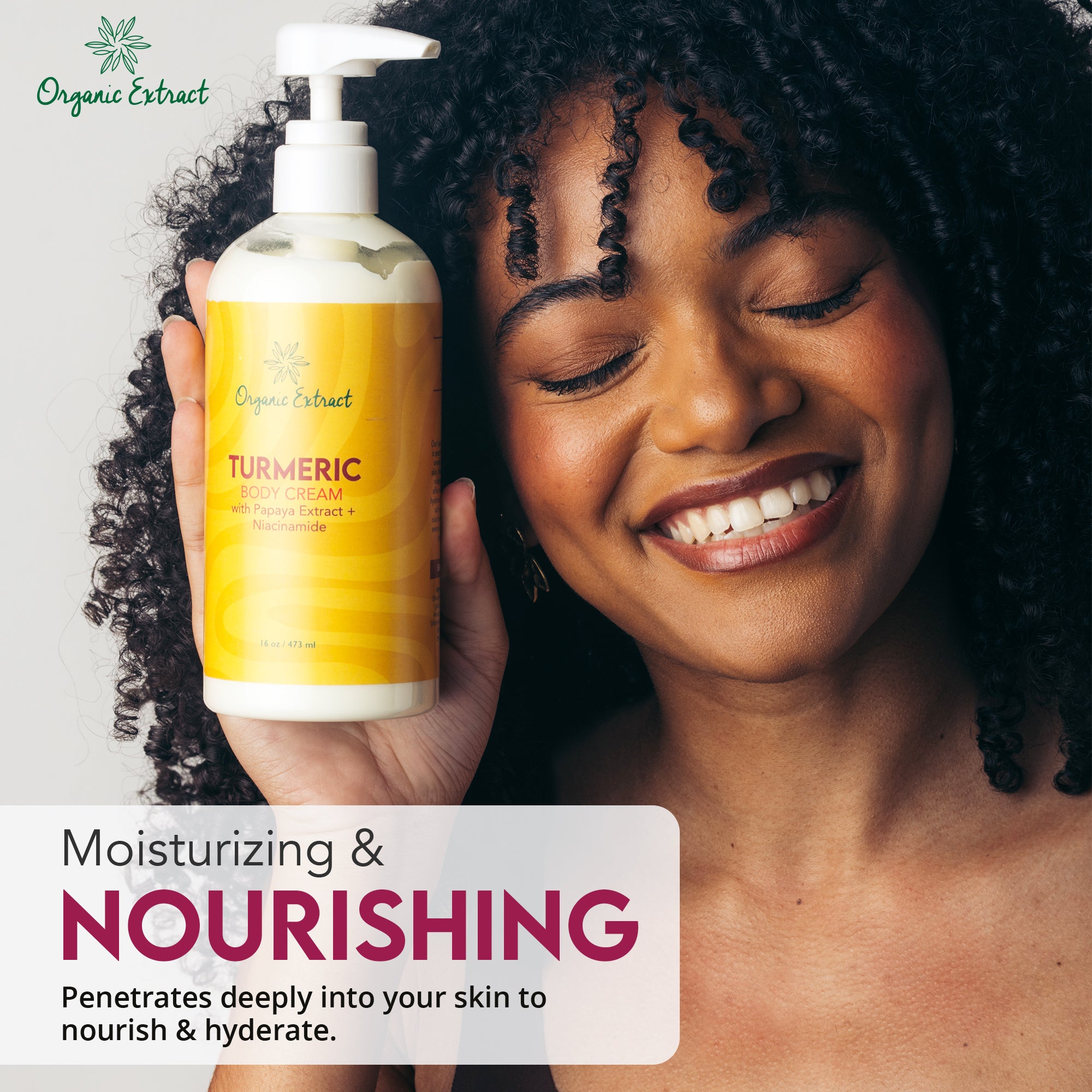 Organic Extract Turmeric Body Cream 12 oz/354 ml