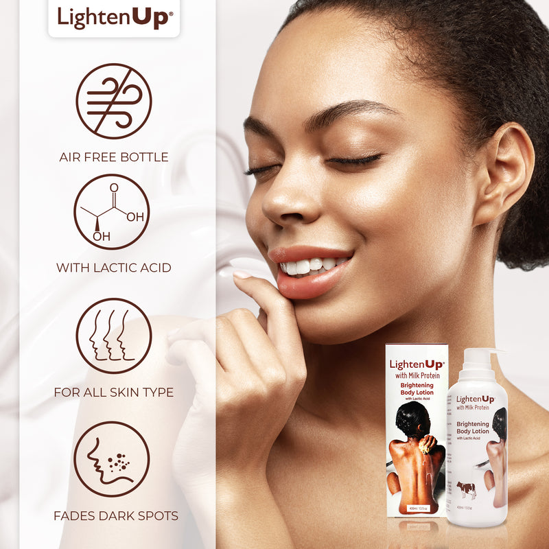 Loción aclarante activa de ácido láctico Lightenup Omic - 400ml / 13.5 Oz