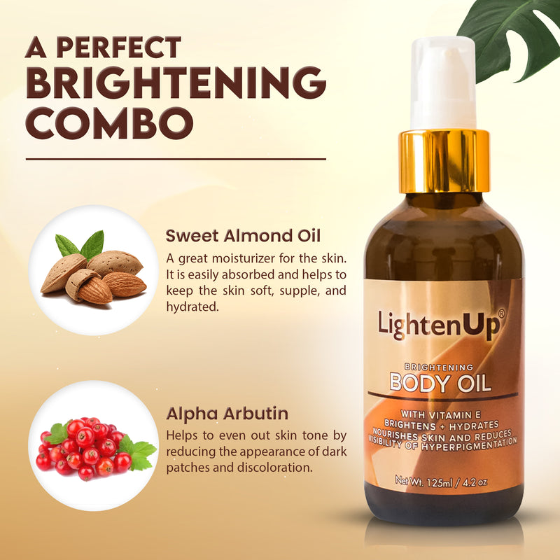 LightenUp, Skin Brightening Body Oil - 4.2 fl oz / 125 ml