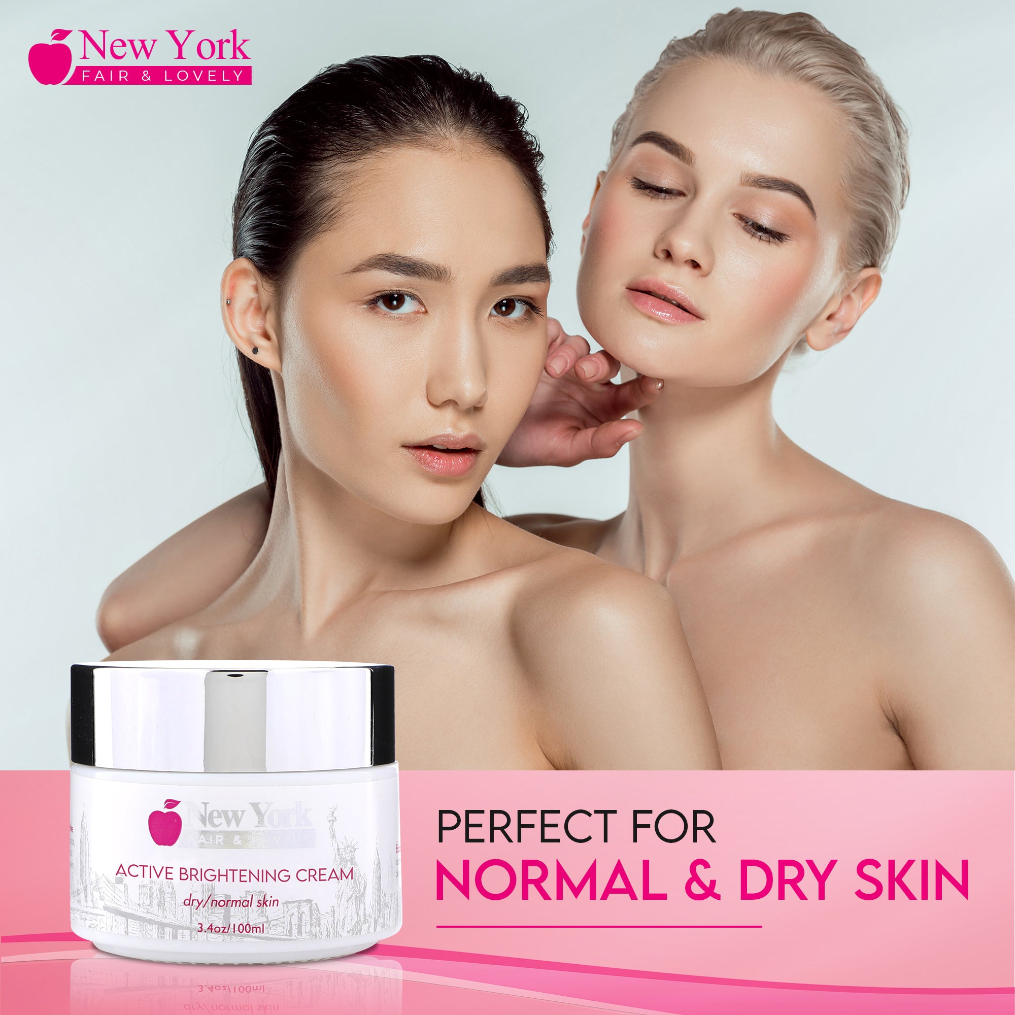 New York Fair & Lovely Active Brightening Cream - 100ml / 3.4 Oz