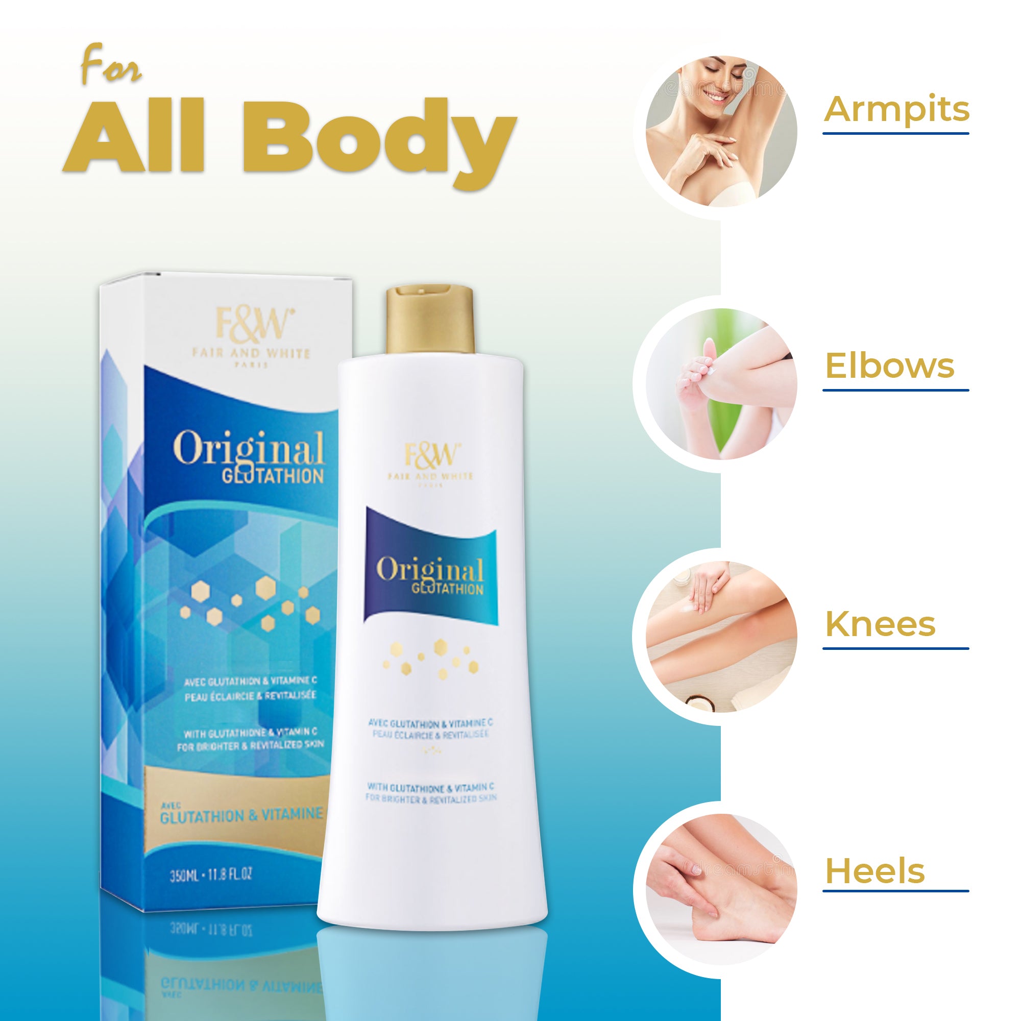 Original Glutathion  Extra Brightening Body Lotion NHQ