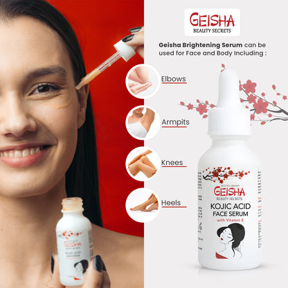 Geisha Kojic Acid Face Brightening Serum - Sérum sans gluten - 30ml / 1 fl oz