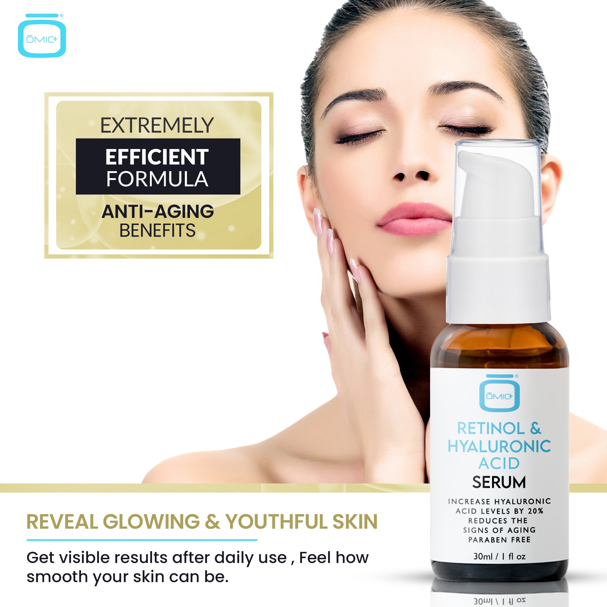 OMIC+ Retinol & Hyaluronic Serum - 30ml / 1 Fl Oz