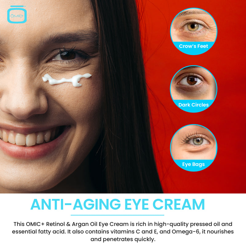 OMIC+ Crema de ojos con retinol y aceite de argán - 15ml