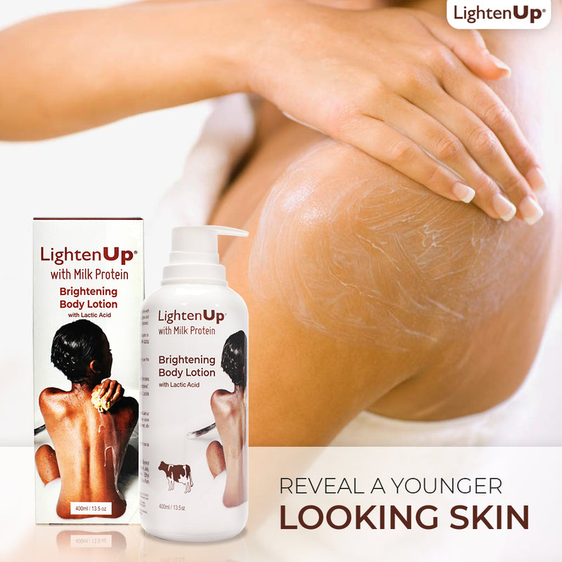 Loción aclarante activa de ácido láctico Lightenup Omic - 400ml / 13.5 Oz