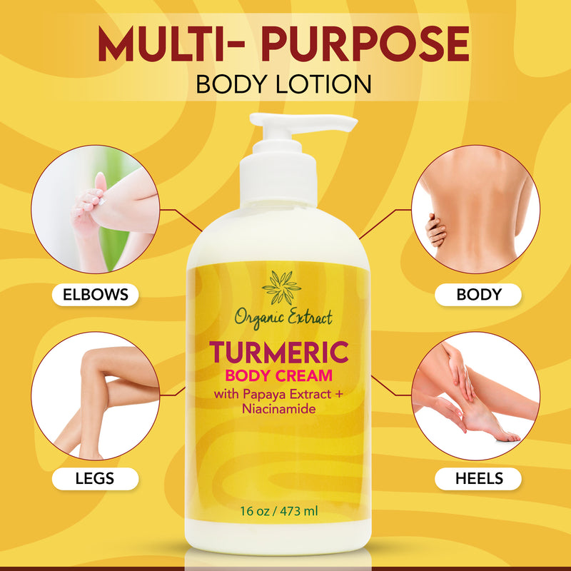 Organic Extract Turmeric Body Cream 12 oz/354 ml