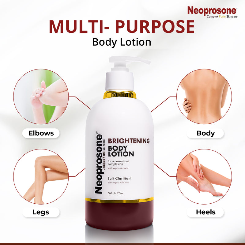 Lotion pour le corps éclaircissante Neoprosone avec pompe - 400 ml / 13,5 oz