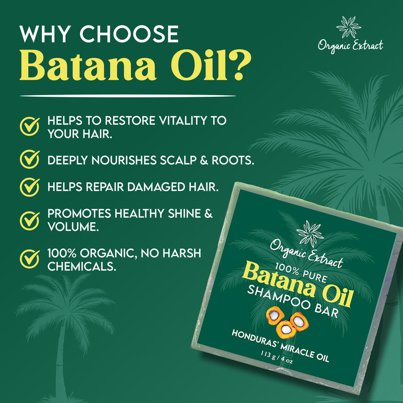 Organic Extract Batana Oil Shampoo bar 4 oz/ 118ml