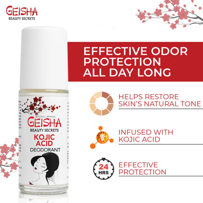 Geisha Whitening Deodorant - Kojic Acid Deodorant - 30ml / 1 fl oz