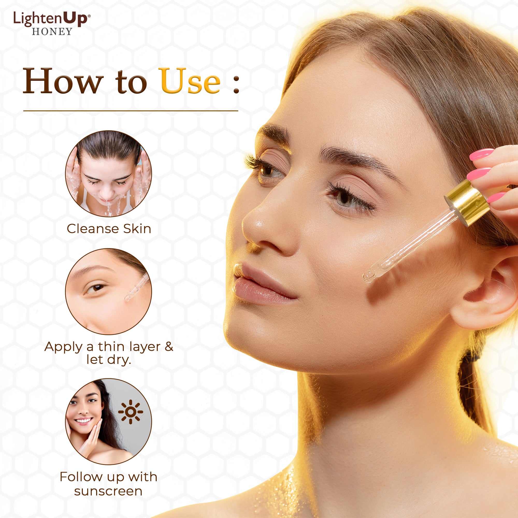 Lightenup Honey Argan + Honey Lightening Face Serum 30ml