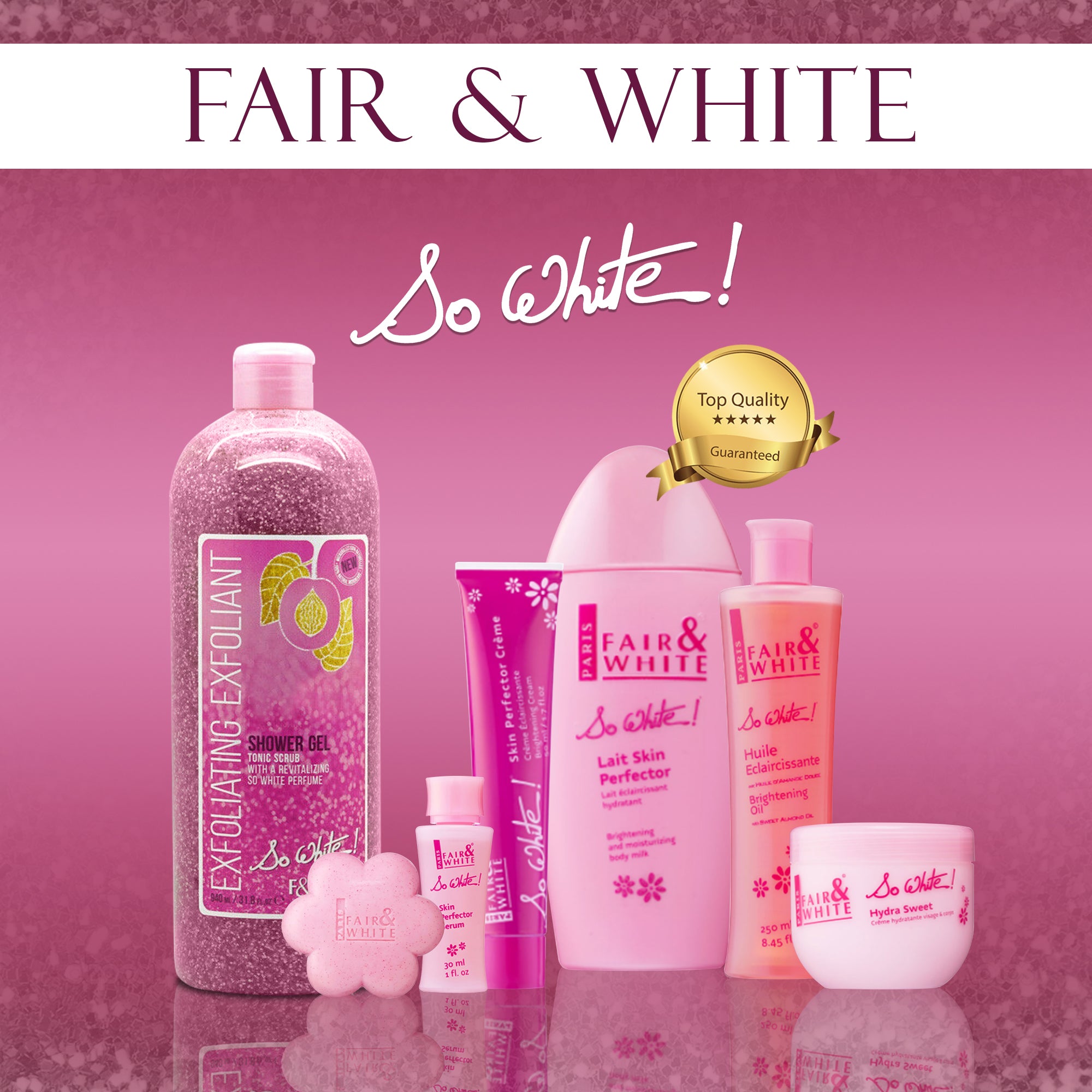 Fair & White So White Exfoliating Shower Gel / Tonic Scrub - Revitalizing shower gel - 940ml / 31.8 fl oz