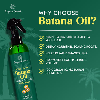 Organic Extract Batana Oil Stimulating Leave in Hair Growth Mist 8 oz / 236ml