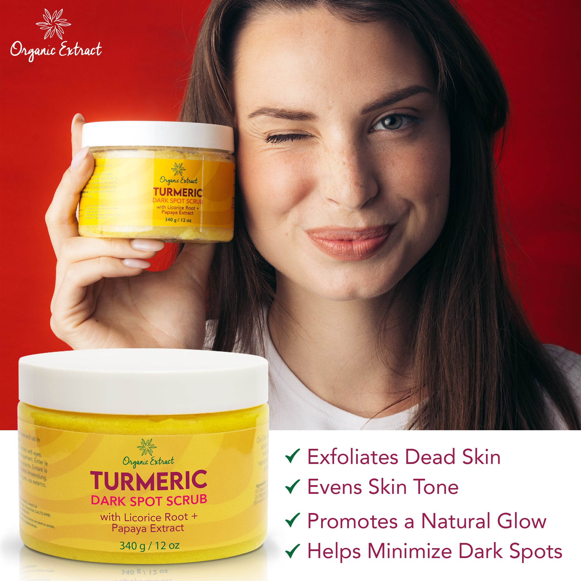 Organic Extract Turmeric Dark Spot Scrub 12 oz/354 ml