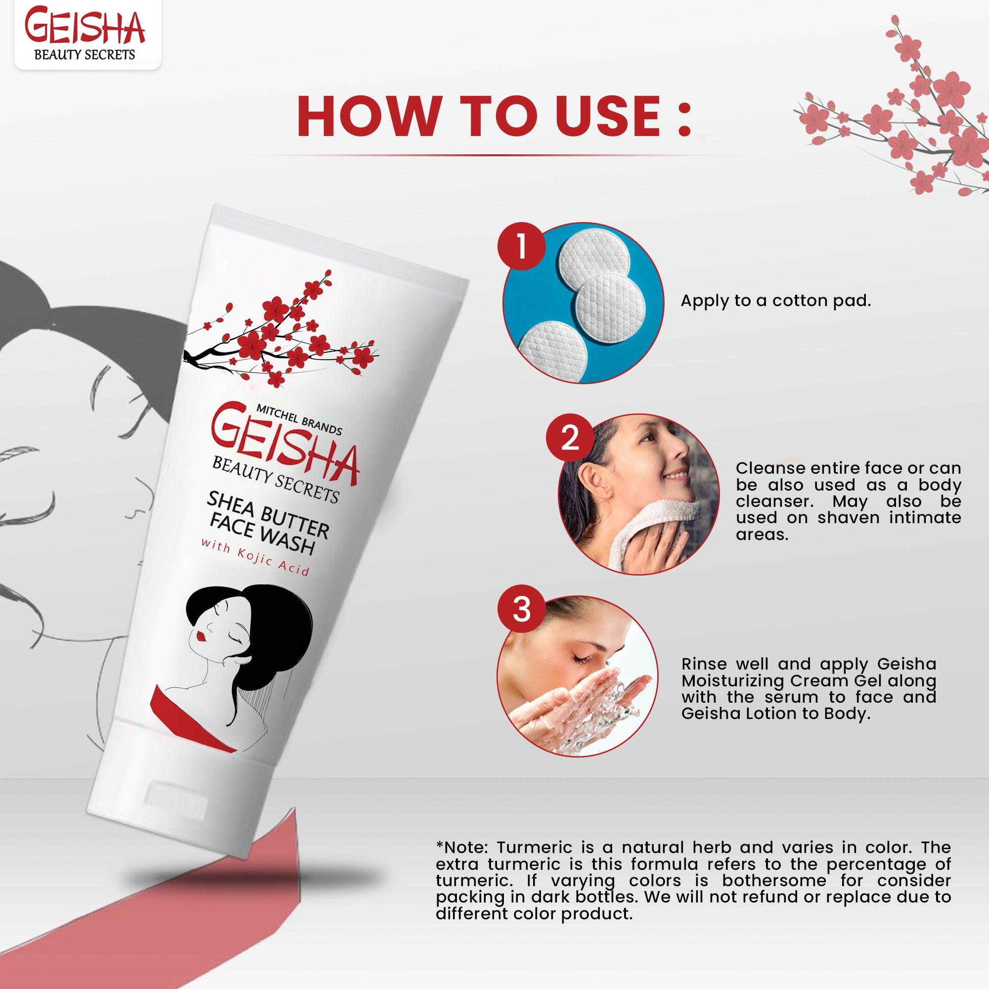 Geisha Kojic Acid Face Wash 118ml