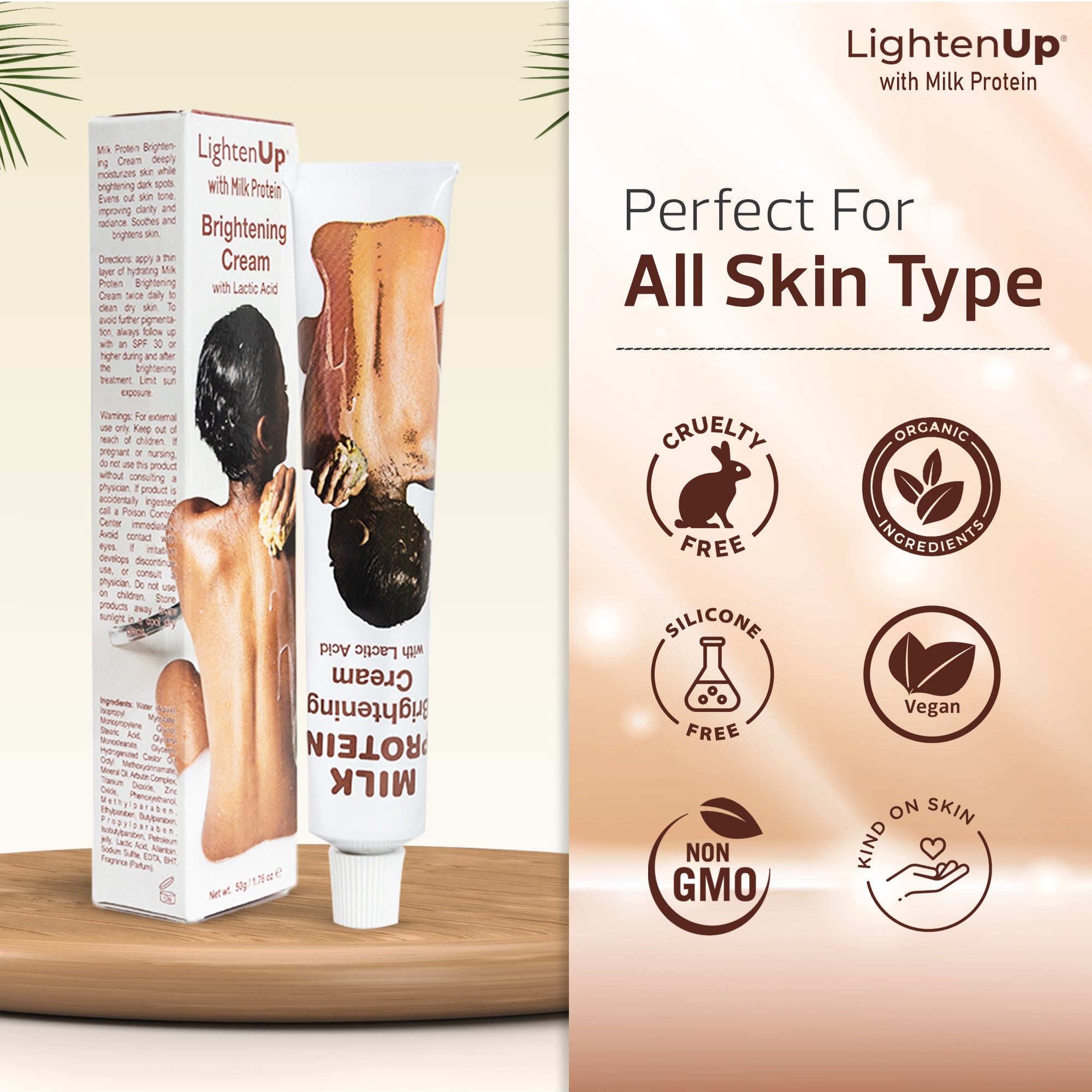 Lightenup Melkzuur Crème Tube 1.7 Fl oz / 50g