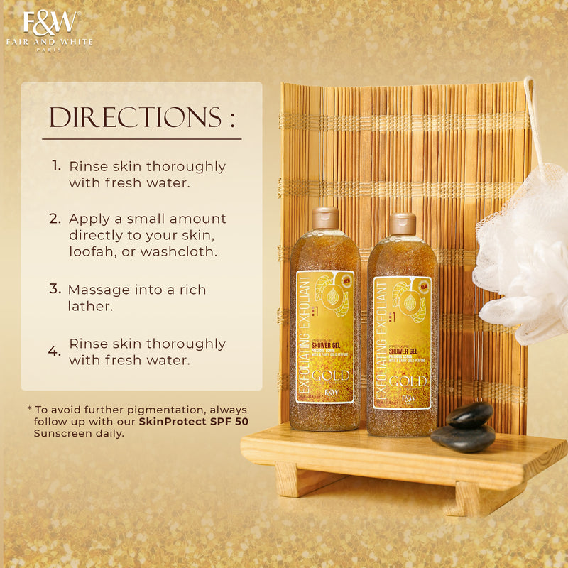 Gold :1 Exfoliating Shower Gel Scrub 940ml