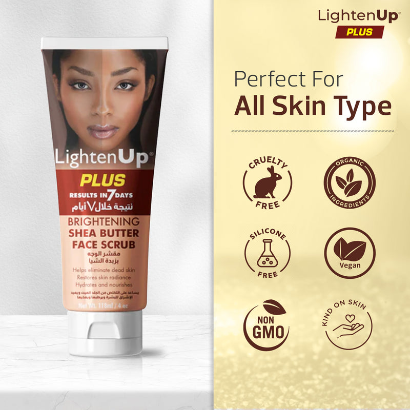 LightenUp Plus Brightening Shea Butter Face Scrub 118ml / 4 fl oz