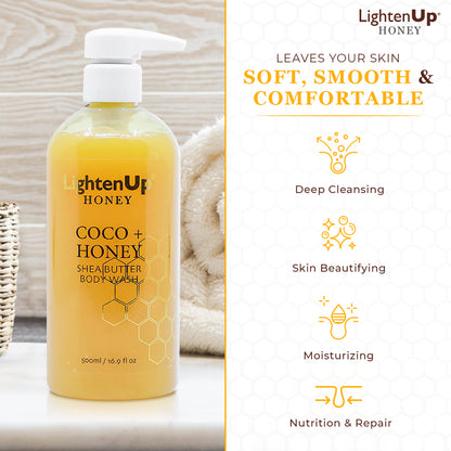 LightenUp Honey Shower Gel 500ml