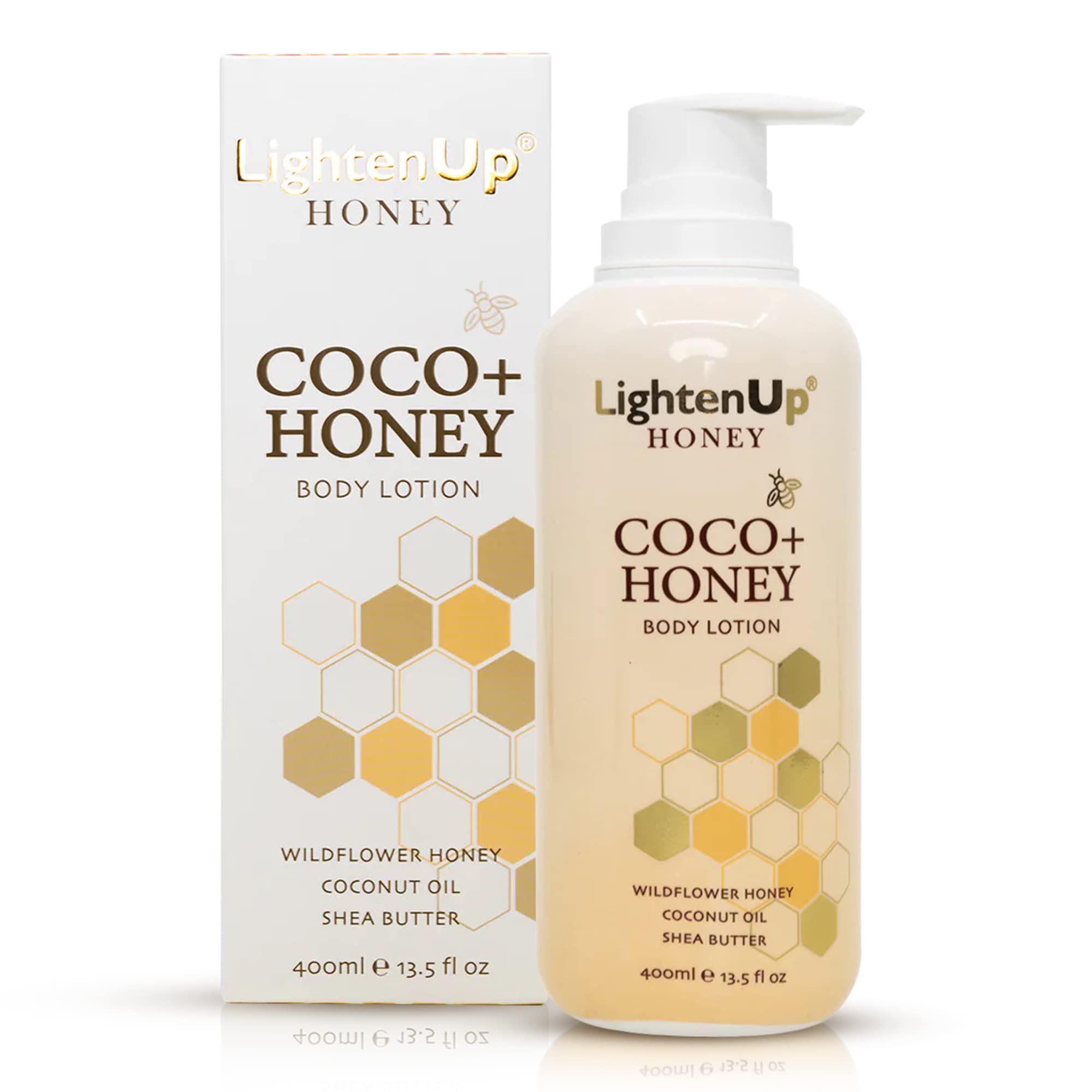 Lightenup Honey Coco + Honey Body Lotion 400ml Mitchell Brands - Mitchell Brands - Skin Lightening, Skin Brightening, Fade Dark Spots, Shea Butter, Hair Growth Products