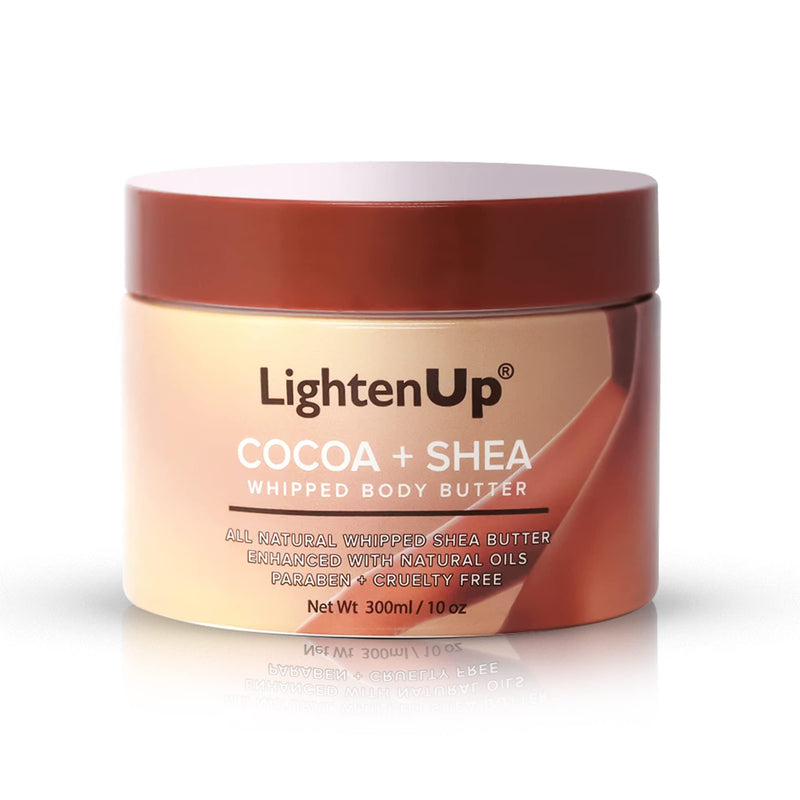 LightenUp Plus Cocoa Shea Body Butter Jar 300ml / 10 fl oz