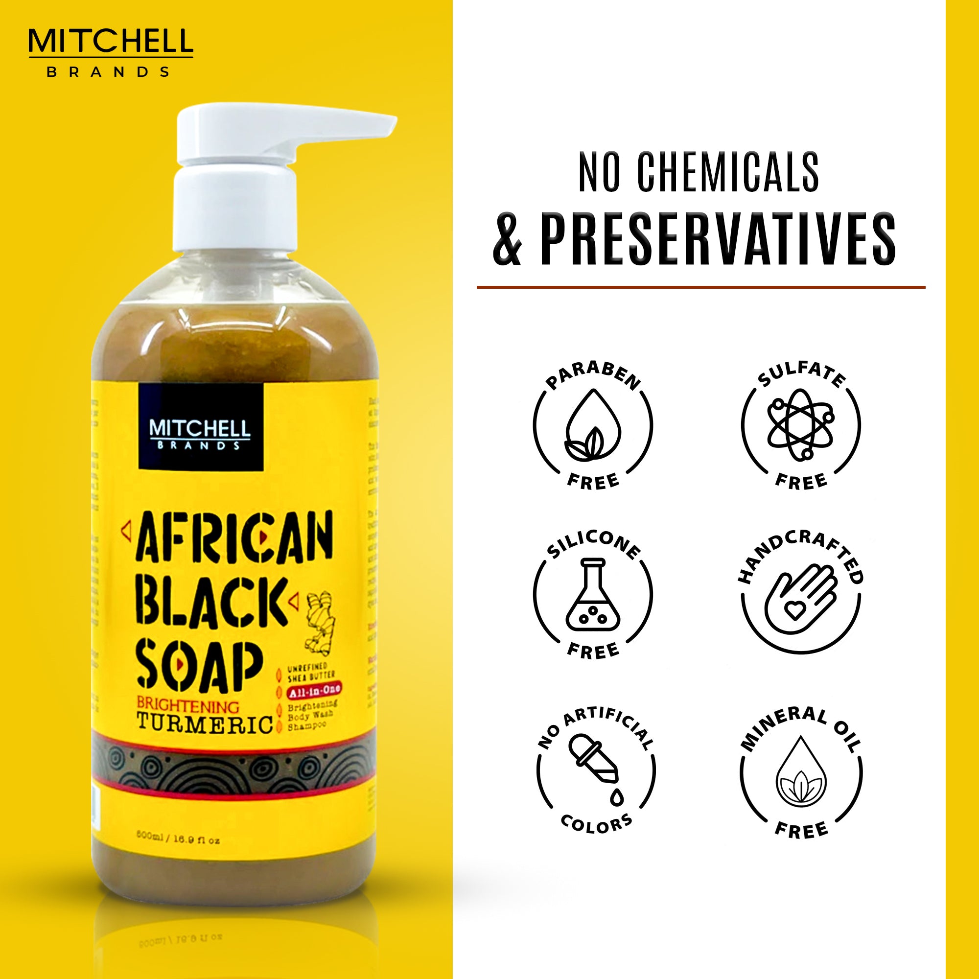 African Liquid Black Soap with Jamaican Castor Oil 500 ml (New)