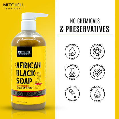 African Liquid Black Soap with Jamaican Castor Oil 500 ml (New)