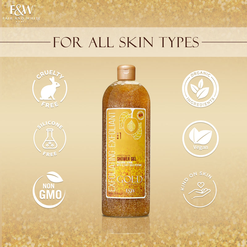 Gold :1 Exfoliating Shower Gel Scrub 940ml