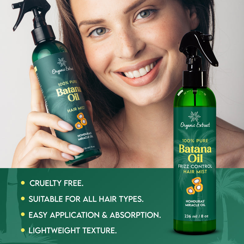 Organic Extract Batana Oil Stimulating Leave in Hair Growth Mist 8 oz / 236ml