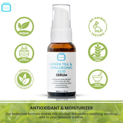 OMIC+ Green Tea & Hyaluronic Serum - 30ml / 1 Fl Oz