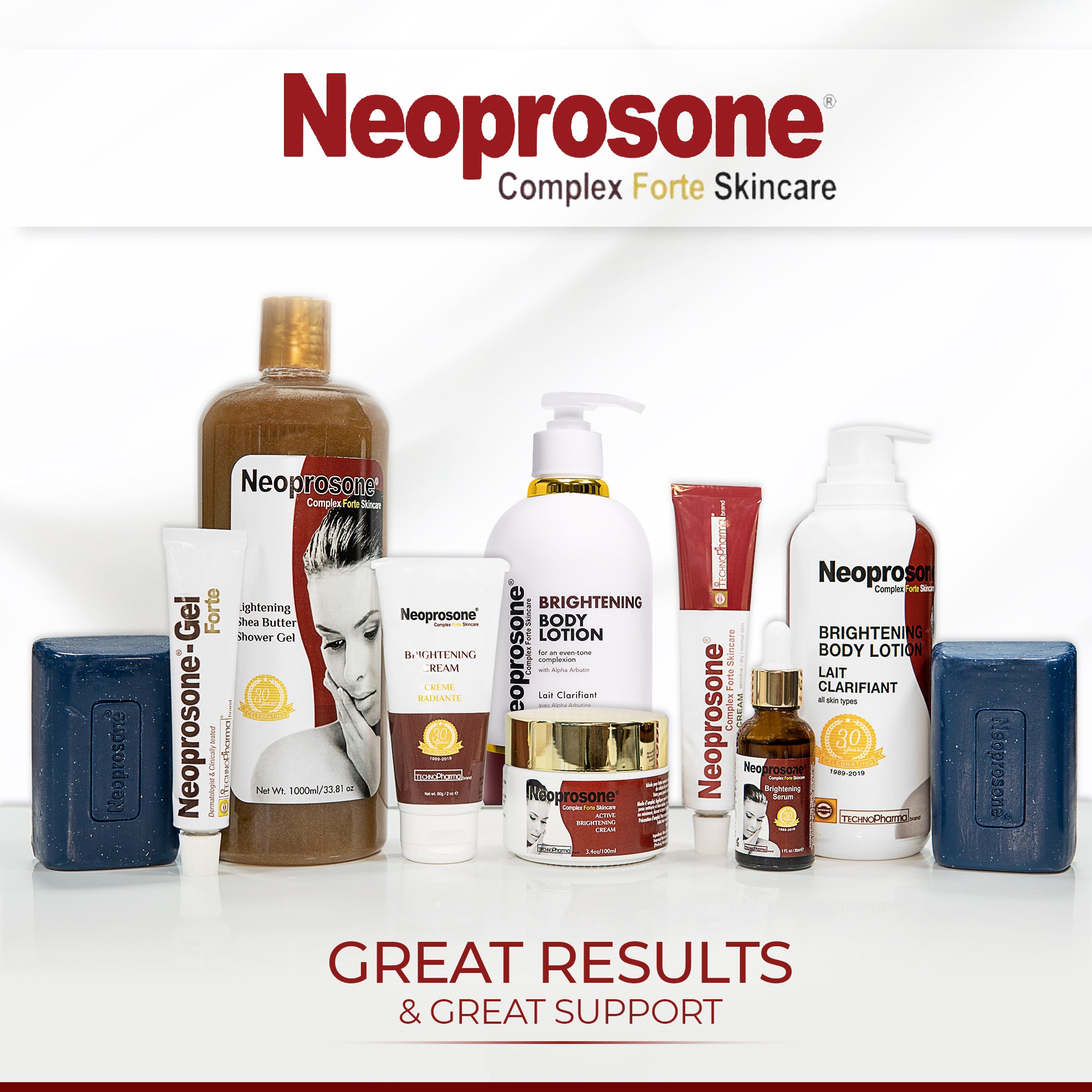 Neoprosone verhelderende bodylotion met pomp - 400 ml / 13,5 oz