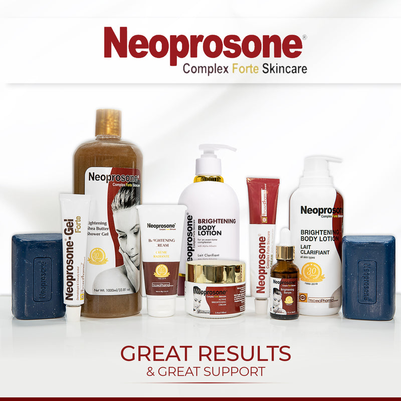 Lotion pour le corps éclaircissante Neoprosone avec pompe - 400 ml / 13,5 oz