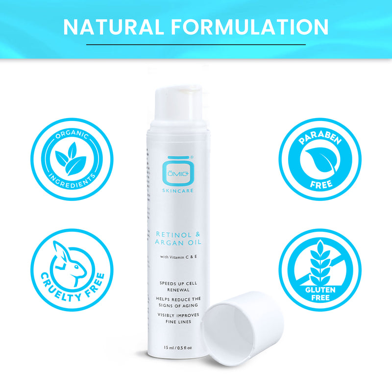 OMIC+ Crema de ojos con retinol y aceite de argán - 15ml