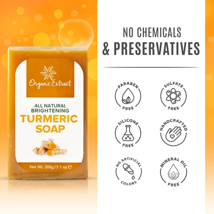 Organic Extract Turmeric Soap 200g