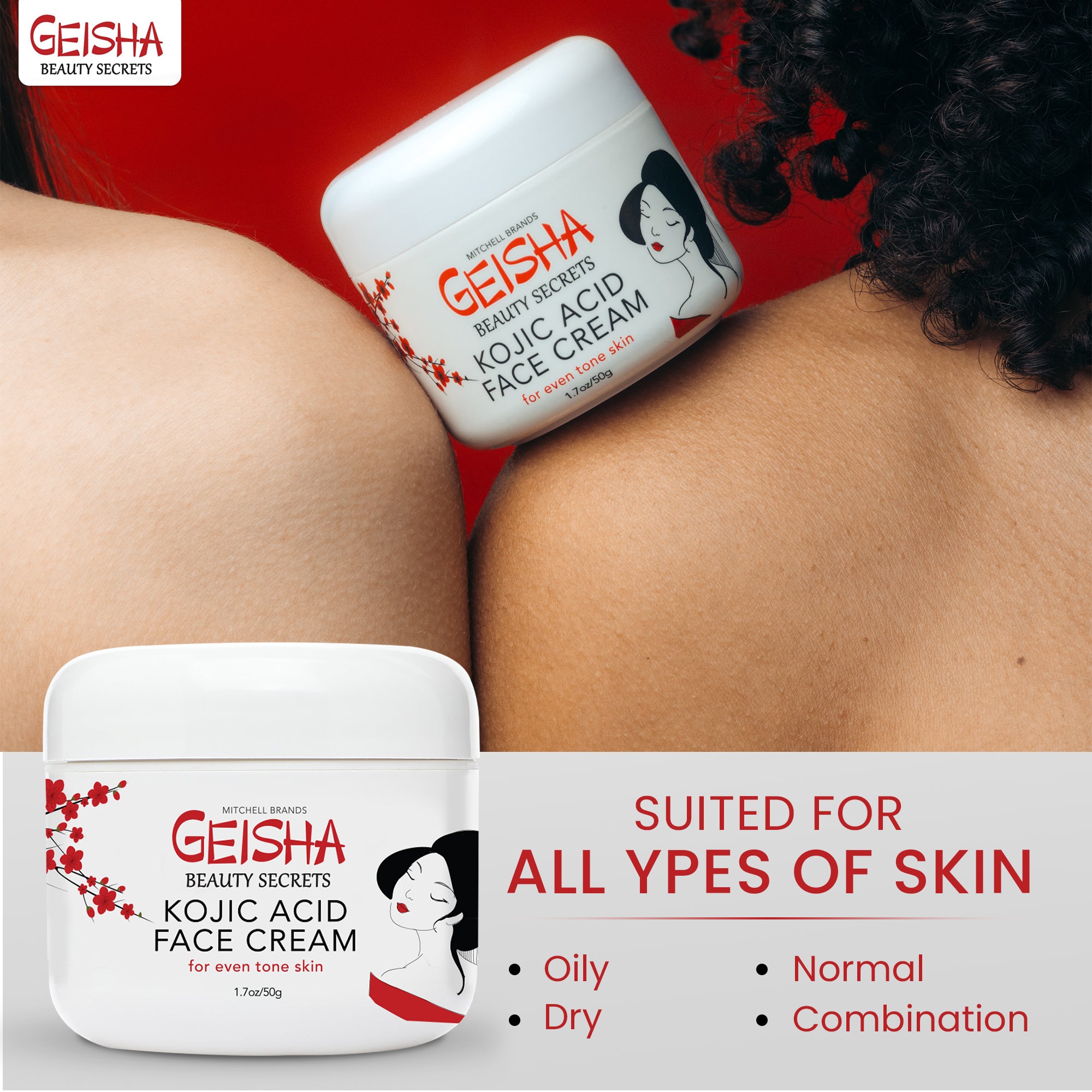 Geisha Active Lightening Cream with Kojic Acid - 50ml / 1.7 fl oz
